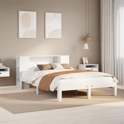 Bookcase Bed | White | Solid Pine Wood | Double | Bed | Rectangular