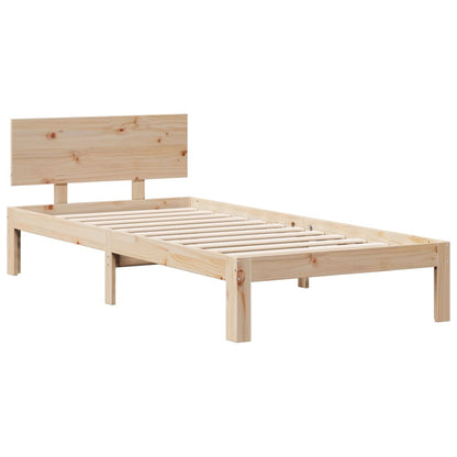 Bookcase Bed without Mattress 90x190cm Solid Wood Pine