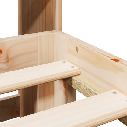 Bookcase Bed without Mattress 135x190 cm Double Solid Wood Pine