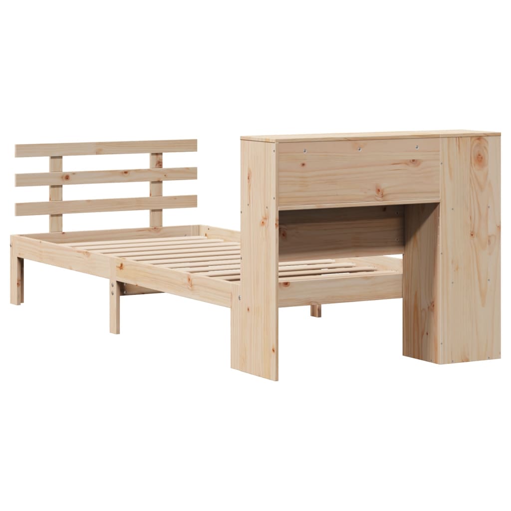 Bookcase Bed without Mattress 75x190 cm Small Single Solid Wood Pine