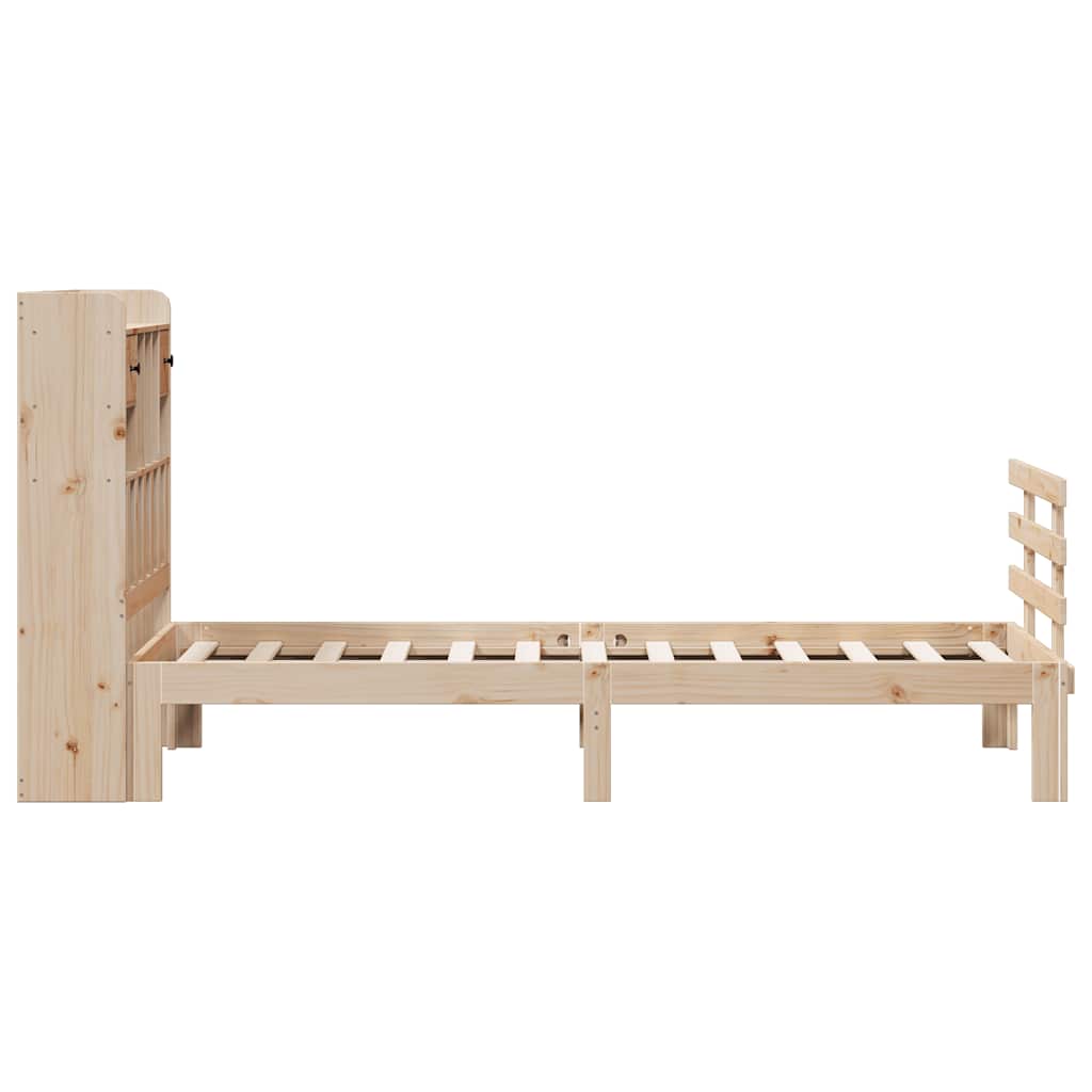 Bookcase Bed without Mattress 75x190 cm Small Single Solid Wood Pine
