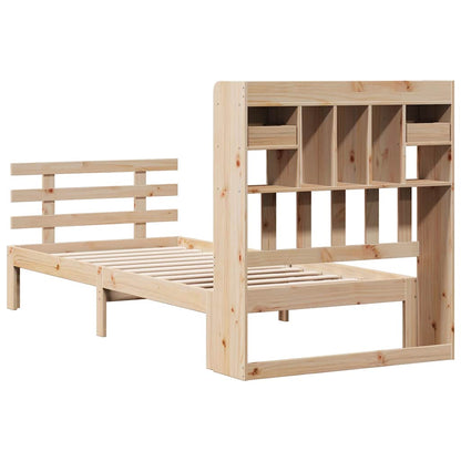 Bookcase Bed without Mattress 90x190 cm Single Solid Wood Pine