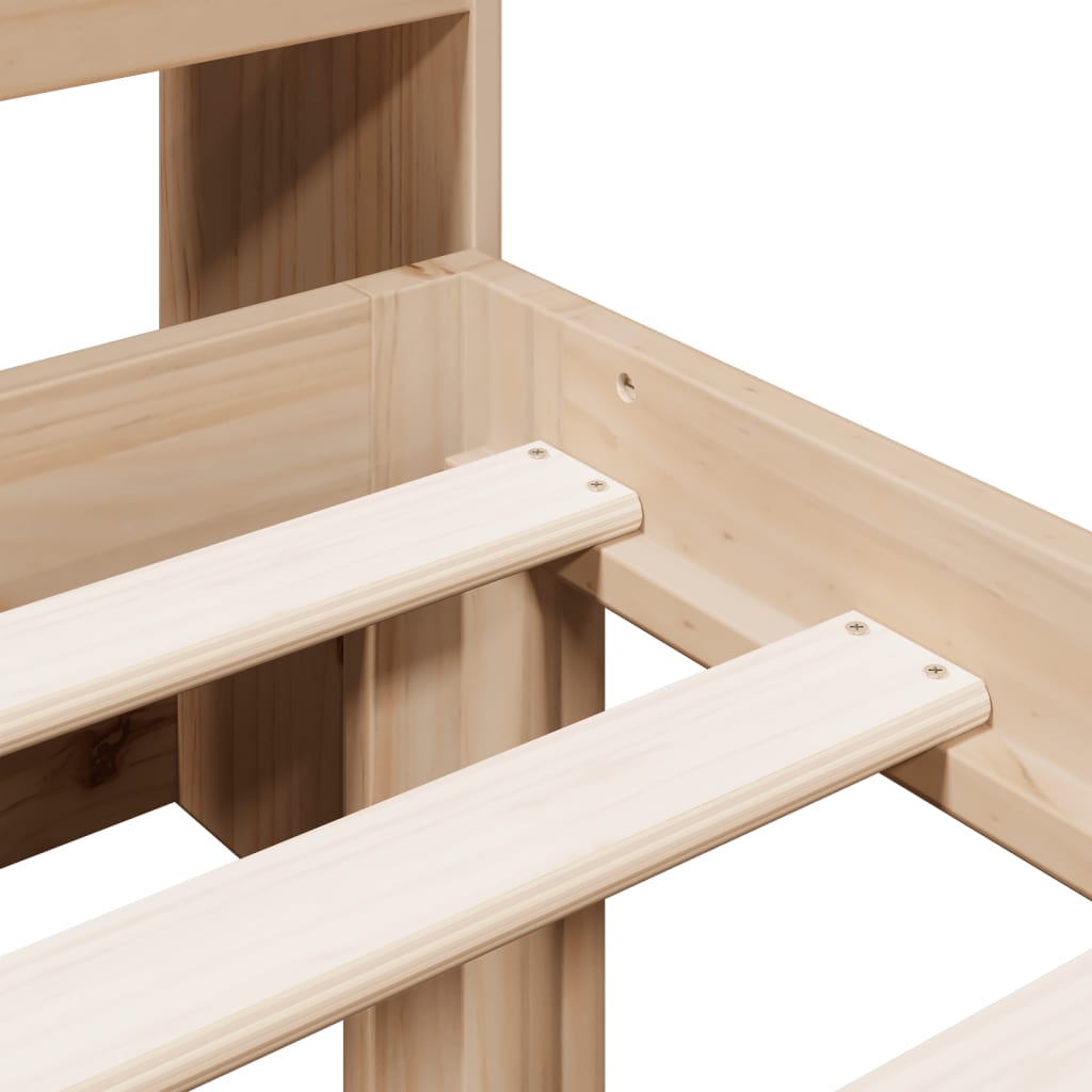 Bookcase Bed without Mattress 100x200cm Solid Wood Pine