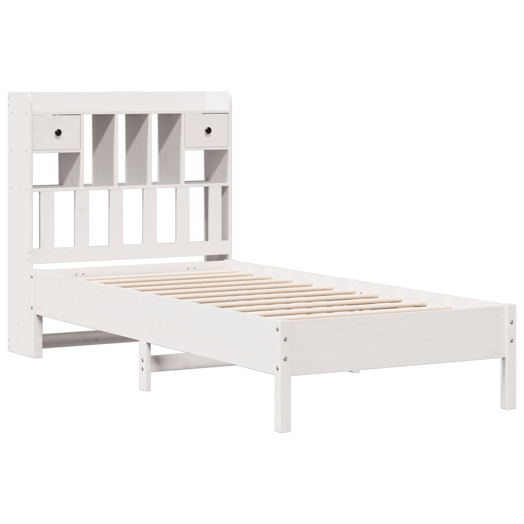 Bookcase Bed | White | Solid Pine wood | Single | Bookcase Bed