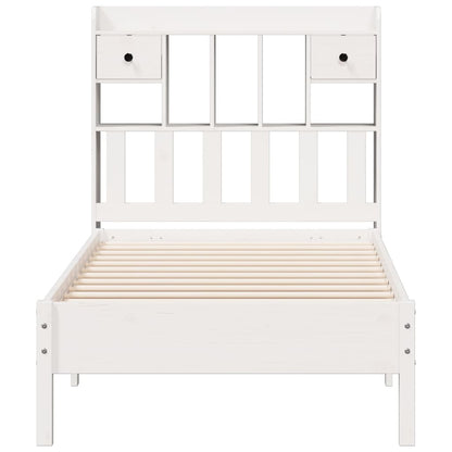 Bookcase Bed | White | Solid pinewood | Single | Bookcase Bed