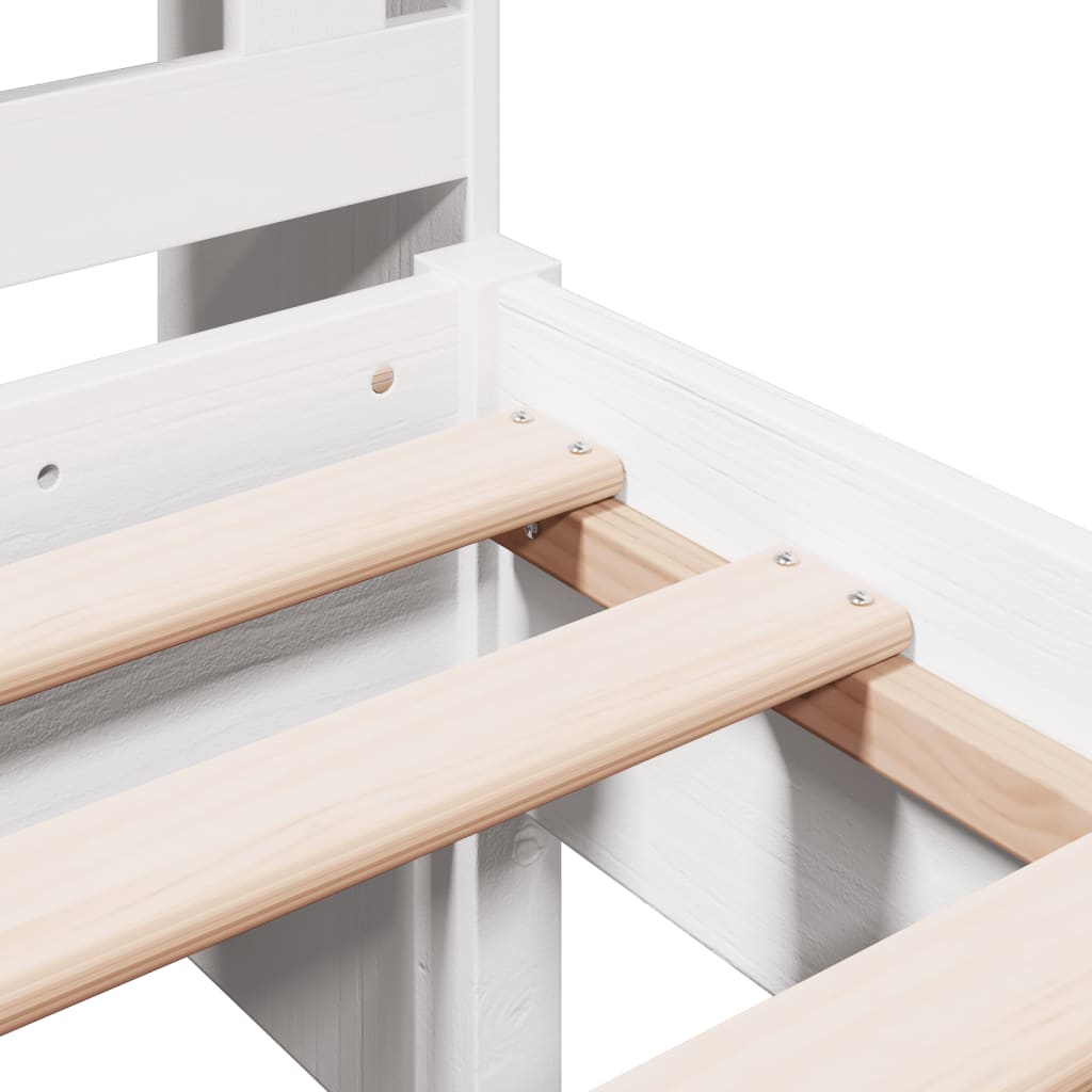 Bookcase Bed | White | Solid pinewood | Single | Bookcase Bed