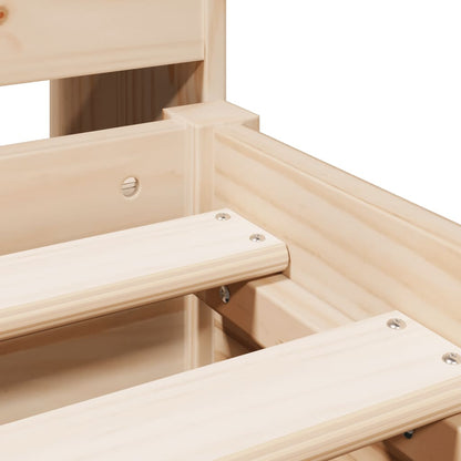 Bookcase Bed without Mattress 140x200cm Solid Wood Pine