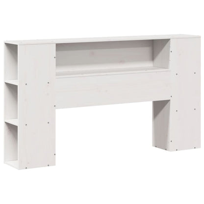 Bookcase Bed without Mattress White 150x200cm Solid Wood Pine