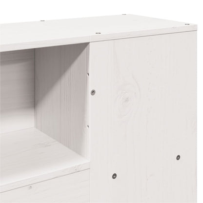 Bookcase Bed without Mattress White 150x200cm Solid Wood Pine