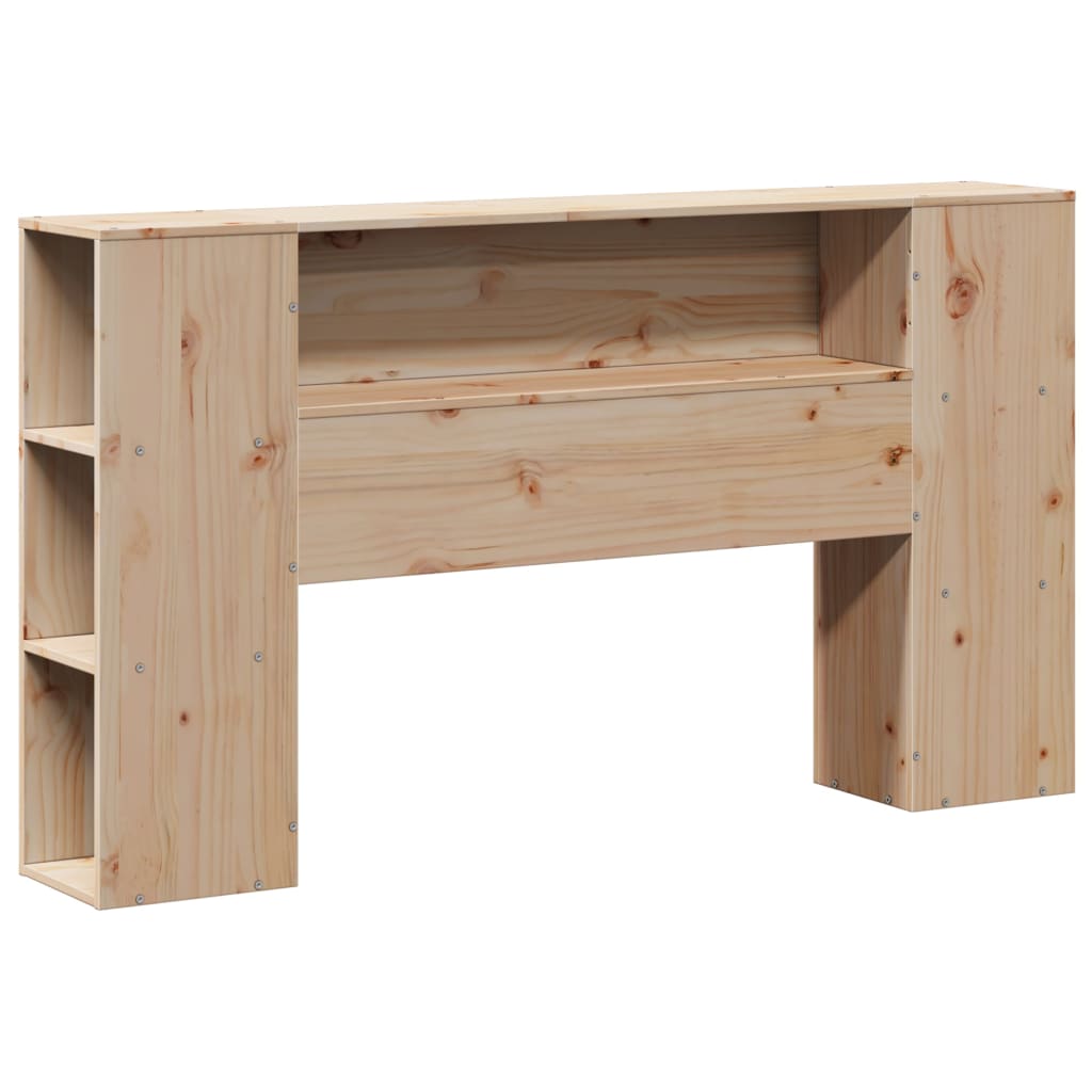 Bookcase Bed without Mattress 135x190cm Solid Wood Pine