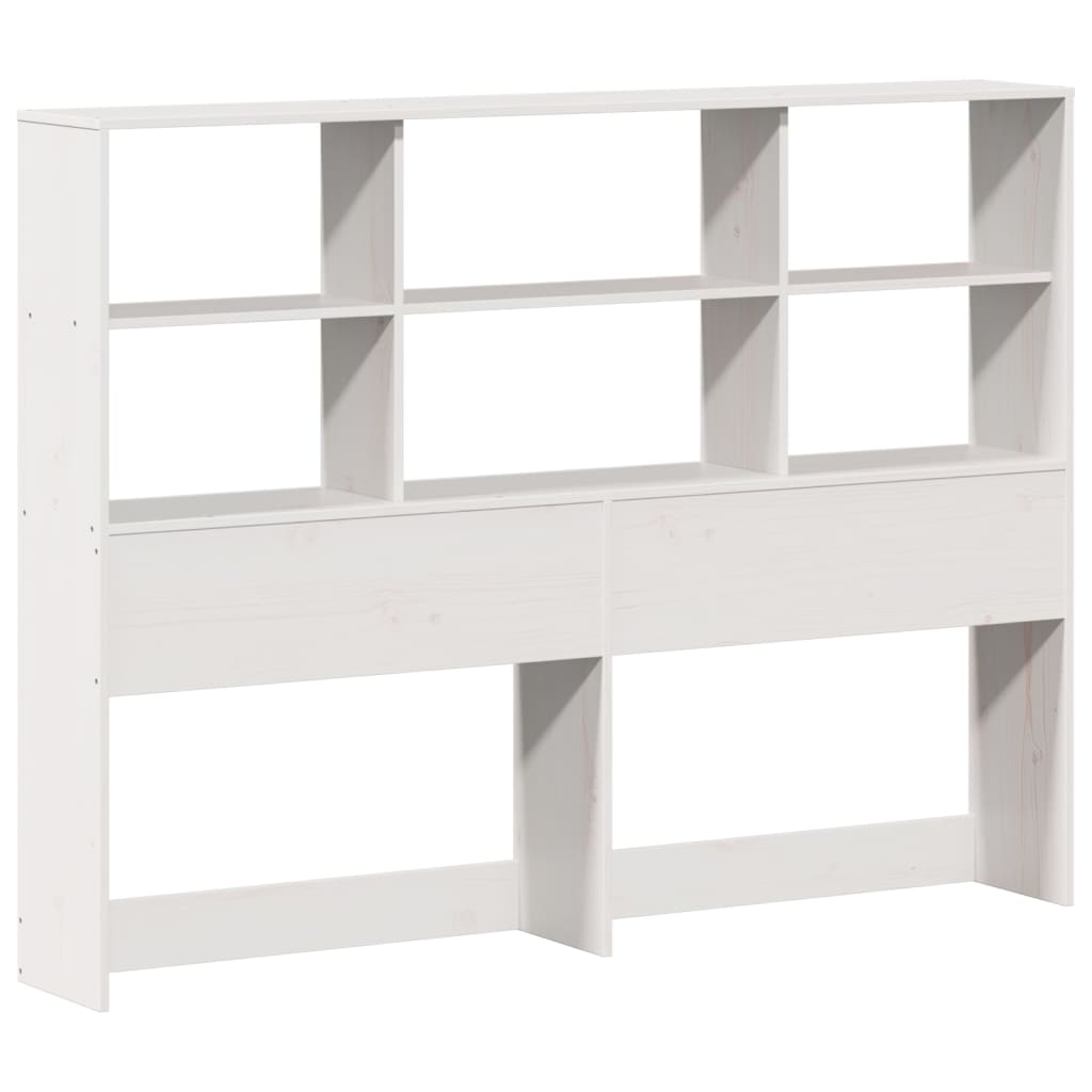 Bookcase Bed without Mattress White 160x200cm Solid Wood Pine