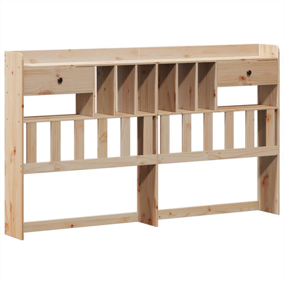 Bookcase Bed without Mattress 180x200 cm Super King Solid Wood Pine