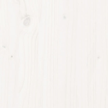 Bookcase Bed without Mattress White 150x200 cm King Size Solid Wood Pine