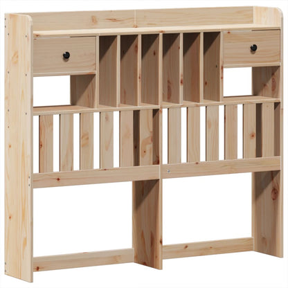 Bookcase Bed without Mattress 135x190 cm Double Solid Wood Pine