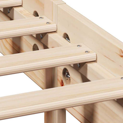 Bookcase Bed without Mattress 120x200cm Solid Wood Pine