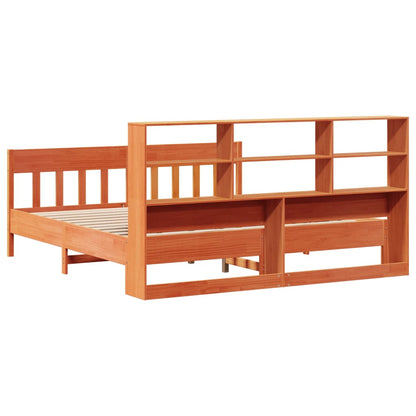 Bed Frame without Mattress Wax Brown 180x200 cm Super King Solid Wood Pine