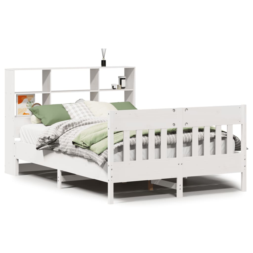 Bed Frame without Mattress White 160x200 cm Solid Wood Pine