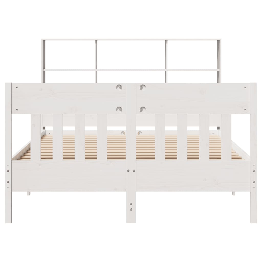 Bed Frame without Mattress White 160x200 cm Solid Wood Pine