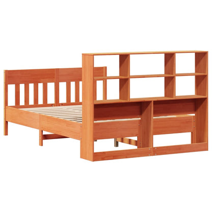 Bed Frame without Mattress Wax Brown 160x200 cm Solid Wood Pine