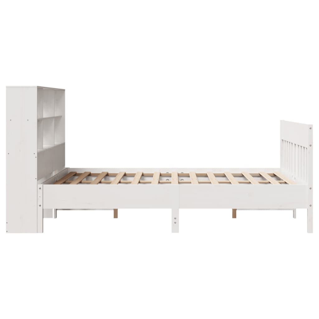Bed Frame without Mattress White 140x200 cm Solid Wood Pine