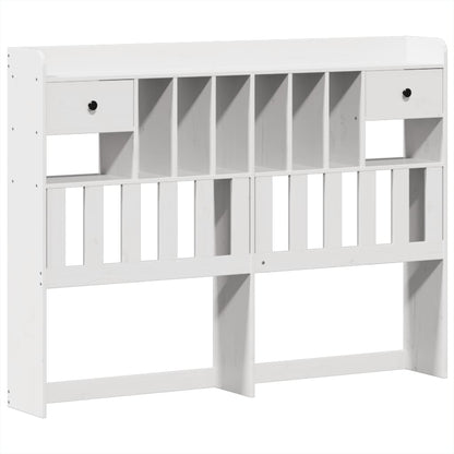 Bed Frame without Mattress White 150x200 cm King Size Solid Wood Pine
