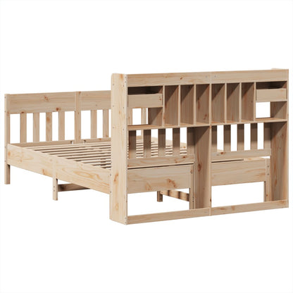 Bed Frame without Mattress 140x200 cm Solid Wood Pine