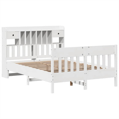 Bed Frame without Mattress White 140x200 cm Solid Wood Pine