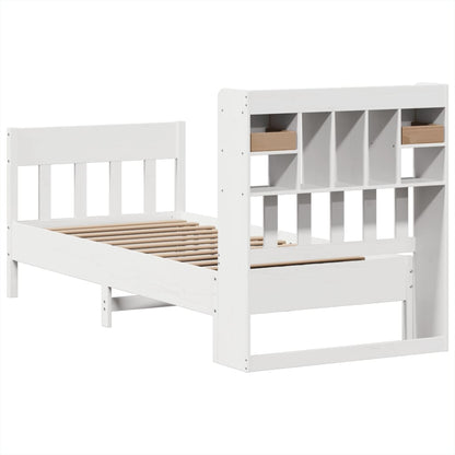 Bed Frame without Mattress White 75x190 cm Small Single Solid Wood Pine