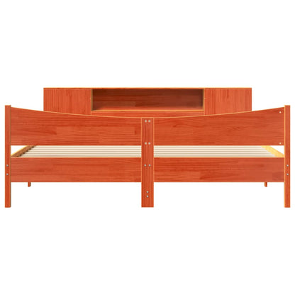 Bed Frame without Mattress Wax Brown 180x200 cm Super King Solid Wood Pine
