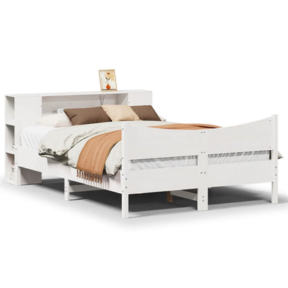 Bed Frame without Mattress White 160x200 cm Solid Wood Pine