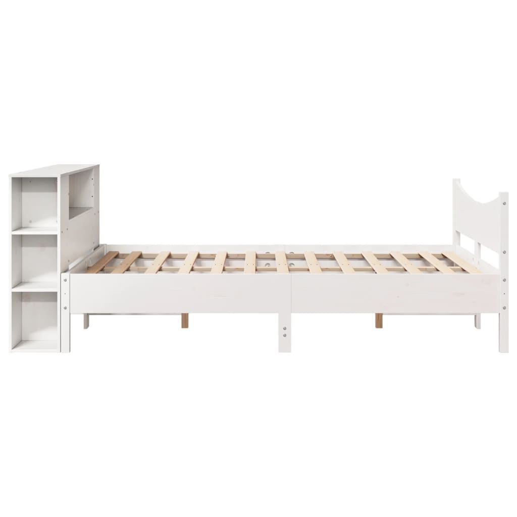 Bed Frame without Mattress White 160x200 cm Solid Wood Pine