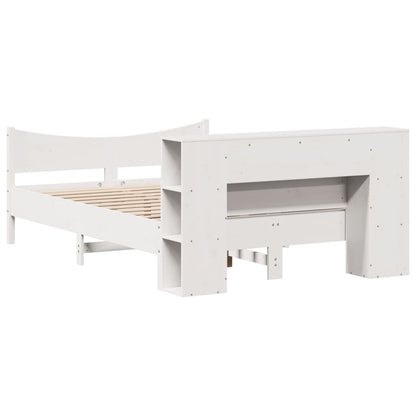 Bed Frame without Mattress White 160x200 cm Solid Wood Pine