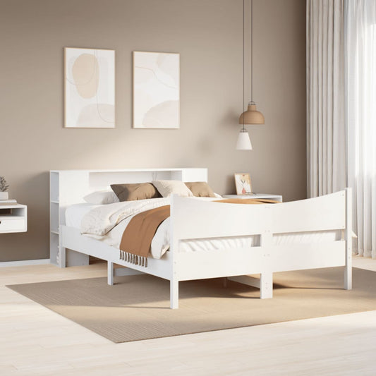 Bed Frame without Mattress White 160x200 cm Solid Wood Pine