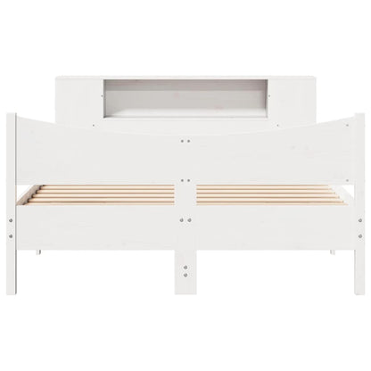 Bed Frame without Mattress White 150x200 cm King Size Solid Wood Pine