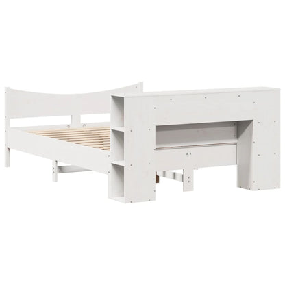 Bed Frame without Mattress White 140x200 cm Solid Wood Pine