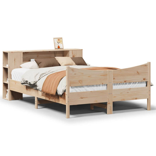 Bed Frame without Mattress 135x190 cm Double Solid Wood Pine