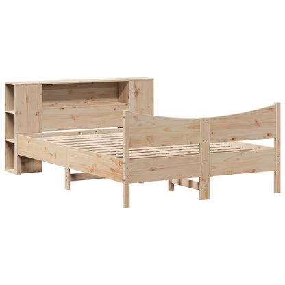 Bed Frame without Mattress 135x190 cm Double Solid Wood Pine