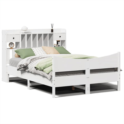 Bed Frame without Mattress White 160x200 cm Solid Wood Pine
