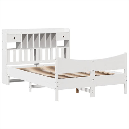 Bed Frame without Mattress White 160x200 cm Solid Wood Pine