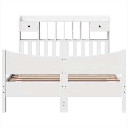 Bed Frame without Mattress White 160x200 cm Solid Wood Pine