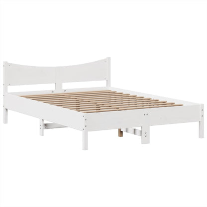 Bed Frame without Mattress White 160x200 cm Solid Wood Pine