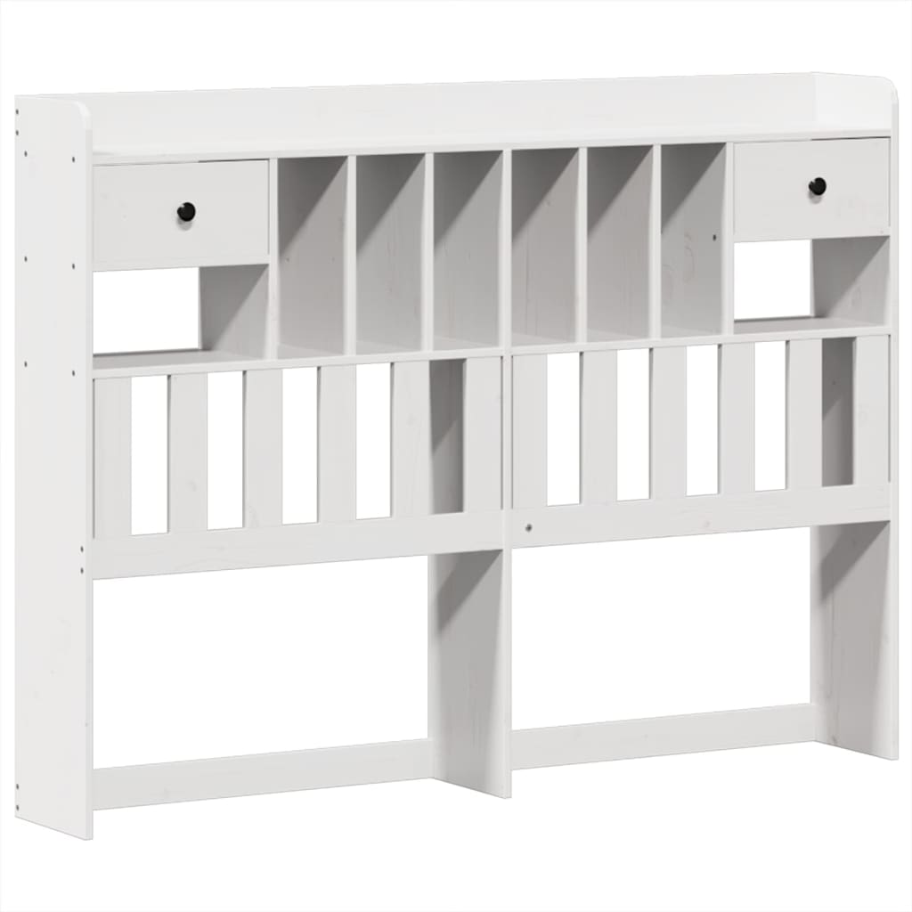 Bed Frame without Mattress White 150x200 cm King Size Solid Wood Pine