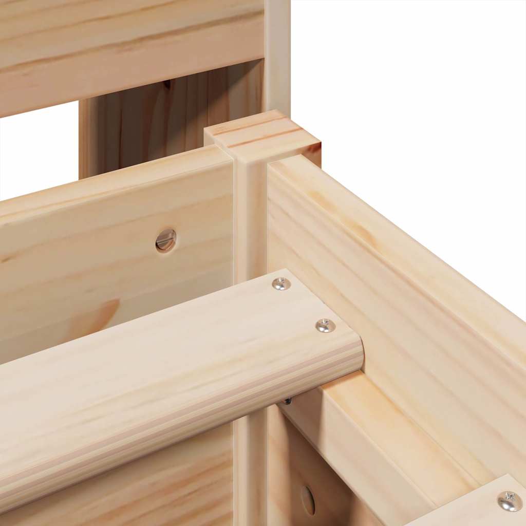 Bed Frame without Mattress 140x200 cm Solid Wood Pine
