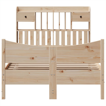 Bed Frame without Mattress 135x190 cm Double Solid Wood Pine