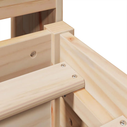 Bed Frame without Mattress 135x190 cm Double Solid Wood Pine