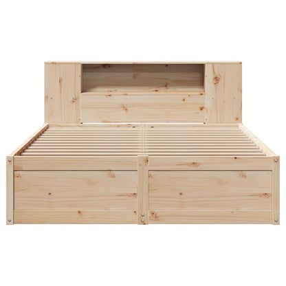 Bed Frame without Mattress 135x190 cm Double Solid Wood Pine