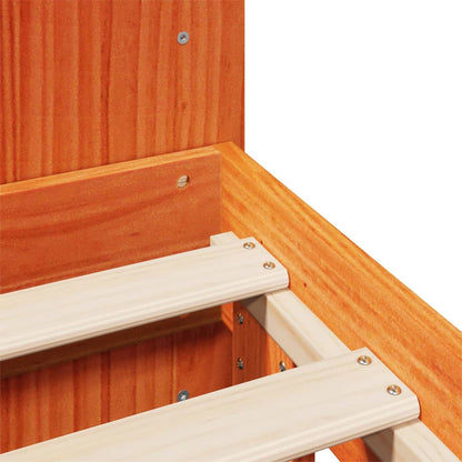 Bed Frame without Mattress Wax Brown 180x200 cm Super King Solid Wood Pine