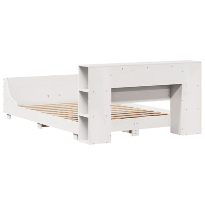 Bed Frame without Mattress White 140x200 cm Solid Wood Pine