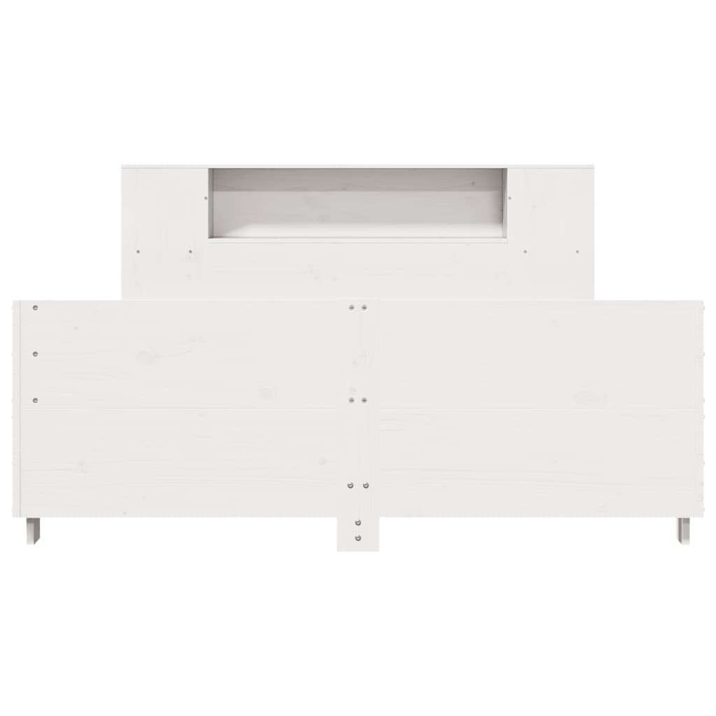 Bed Frame without Mattress White 120x190 cm Small Double Solid Wood Pine