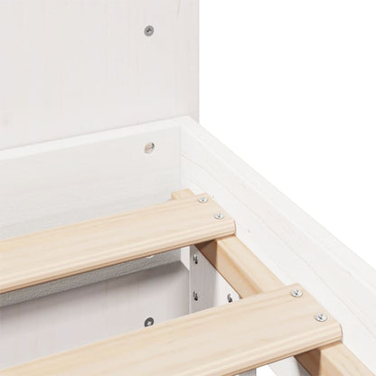 Bed Frame without Mattress White 120x190 cm Small Double Solid Wood Pine